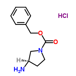 (|R|)-1-Cbz-3-氨基吡咯烷盐酸盐结构式