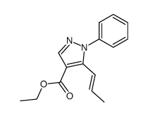 ethyl (E)-1-phenyl-5-(prop-1-en-1-yl)-1H-pyrazole-4-carboxylate结构式