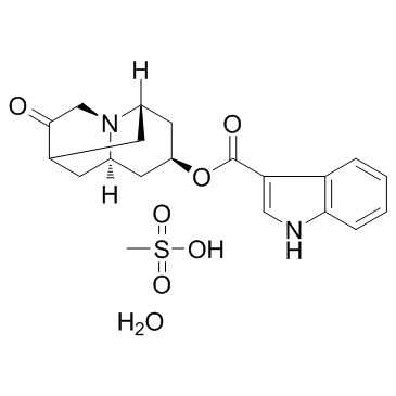 多拉司琼甲磺酸盐一水合物结构式