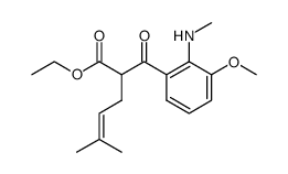 2-(3-Methoxy-2-methylamino-benzoyl)-5-methyl-hex-4-enoic acid ethyl ester Structure