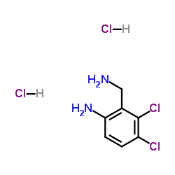 2-(Aminomethyl)-3,4-dichloroaniline dihydrochloride结构式