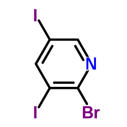 2-Bromo-3,5-diiodopyridine Structure
