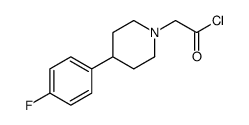 4-(4-氟苯基)-1-哌啶乙酰氯结构式
