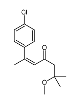 2-(4-chlorophenyl)-6-methoxy-6-methylhept-2-en-4-one结构式
