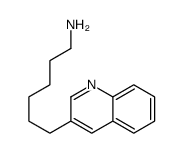 6-quinolin-3-ylhexan-1-amine结构式