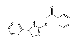 1-phenyl-2-[(5-phenyl-4,5-dihydro-1H-imidazol-2-yl)sulfanyl]ethanone结构式