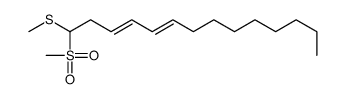 1-methylsulfanyl-1-methylsulfonyltetradeca-3,5-diene结构式