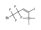 ((E)-4-Bromo-3,3,4,4-tetrafluoro-1-iodo-but-1-enyl)-trimethyl-silane结构式