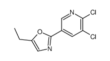 2,3-二氯-5-(5-乙基-1,3-噁唑-2-基)吡啶结构式