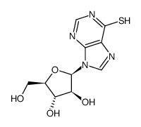 6-Mercapto-9-(b-D-arabinofuranosyl)purine Structure