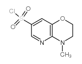 4-甲基-3,4-二氢-2H-吡啶并[3,2-b][1,4]噁嗪-7-磺酰氯结构式