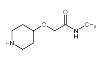 N-甲基-2-(哌啶-4-基氧)乙酰胺结构式