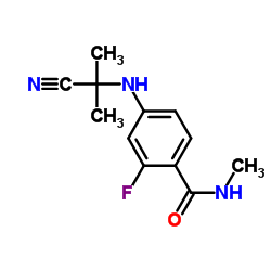4-[(2-氰基丙-2-基)氨基]-2-氟-N-甲基苯甲酰胺结构式