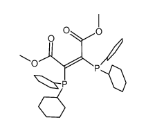 (Z)-2,3-bis(dicyclohexylphosphino)but-2-enedioic acid dimethyl ester Structure