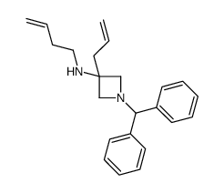 1-benzhydryl-N-but-3-enyl-3-prop-2-enylazetidin-3-amine Structure