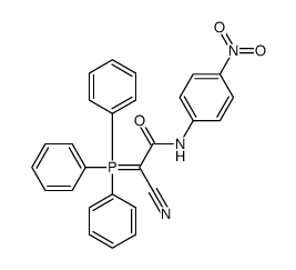 2-cyano-N-(4-nitrophenyl)-2-(triphenyl-λ5-phosphanylidene)acetamide结构式