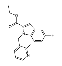 ethyl 5-fluoro-1-[(2-methylpyrid-3-yl)methyl]-1H-indole-2-carboxylate结构式