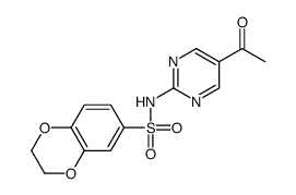 N-(5-acetylpyrimidin-2-yl)-2,3-dihydro-1,4-benzodioxine-6-sulfonamide Structure