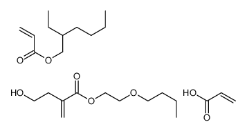 2-butoxyethyl 4-hydroxy-2-methylidenebutanoate,2-ethylhexyl prop-2-enoate,prop-2-enoic acid Structure