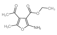 4-乙酰基-2-氨基-5-甲基-3-糠酸乙酯结构式