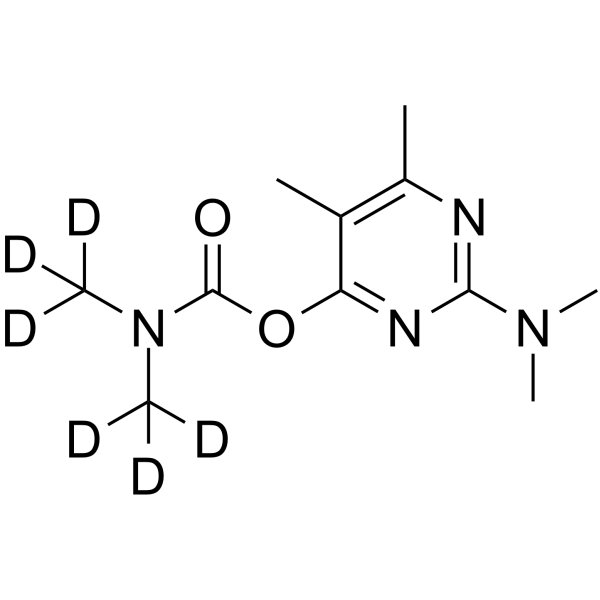 2-dimethylamino-5,6-dimethyl-4-pyrimidinyl dimethyl-d6-carbamate Structure