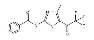 2-N-benzoylamino-4(5)-methyl-5(4)-trifluoroacetyl-imidazole结构式