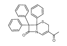 3-acetyl-6,7,7-triphenyl-5-thia-1-azabicyclo[4.2.0]oct-2-en-8-one结构式
