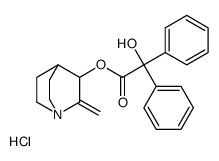 (2-methylidene-1-azabicyclo[2.2.2]octan-3-yl) 2-hydroxy-2,2-diphenylacetate,hydrochloride Structure