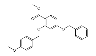 methyl 4-benzyloxy-2-(4-methoxy-benzyloxy)benzoate结构式