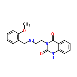 3-[2-[[(2-甲氧基苯基)甲基]氨基]乙基]-2,4(1H,3H)喹唑啉二酮结构式