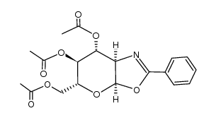 2-phenyl-(3,4,6-tri-O-acetyl-1,2-dideoxy-α-D-glucopyrano)-[2,1-d]-2-oxazoline结构式