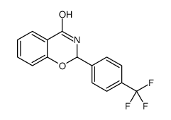 2-[4-(trifluoromethyl)phenyl]-2,3-dihydro-1,3-benzoxazin-4-one Structure