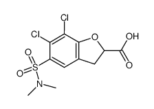 6,7-dichloro-5-N,N-dimethylsulfamoyl-2,3-dihydrobenzofuran-2-carboxylic acid结构式