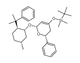 (2R,6R)-2-(l-phenmenthyloxy)-6-phenyl-4-[(tert-butyldimethylsilyl)-oxy]-2H(5,6)-dihydropyran Structure