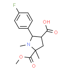 2-(4-Fluorophenyl)-5-(methoxycarbonyl)-1,5-dimethyl-3-pyrrolidinecarboxylic acid结构式
