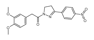 2-(3,4-dimethoxy-phenyl)-1-[3-(4-nitro-phenyl)-4,5-dihydro-pyrazol-1-yl]-ethanone结构式