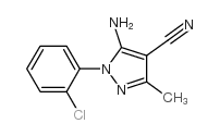 5-氨基-4-氰基-1-(2-氯苯基)-3-甲基吡唑结构式