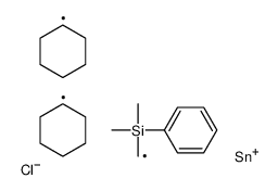 [chloro(dicyclohexyl)stannyl]methyl-dimethyl-phenylsilane Structure