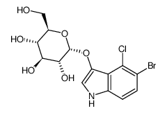 5-溴-4-氯-3-吲哚基-D-吡喃葡糖苷结构式