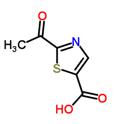 2-乙酰基-5-噻唑羧酸结构式