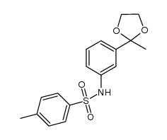 4-methyl-N-(3-(2-methyl-1,3-dioxolan-2-yl)phenyl)benzenesulfonamide Structure