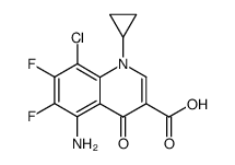 5-amino-8-chloro-1-cyclopropyl-6,7-difluoro-1,4-dihydro-4-oxo-3-quinolinecarboxylic acid Structure