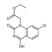 7-氯-3,4-二氢-2,4-二氧代-1(2H)-喹唑啉乙酸乙基酯结构式