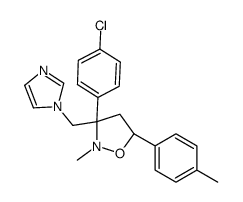 (3S,5R)-3-(4-chlorophenyl)-3-(imidazol-1-ylmethyl)-2-methyl-5-(4-methylphenyl)-1,2-oxazolidine结构式
