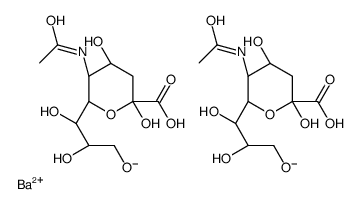 (2R,3R)-3-[(2R,3R,4S,6S)-3-acetamido-6-carboxy-4,6-dihydroxyoxan-2-yl]-2,3-dihydroxypropan-1-olate,barium(2+) Structure