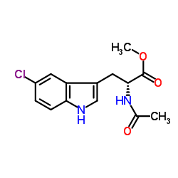 (R)-N-乙酰基-5-氯色氨酸甲酯结构式