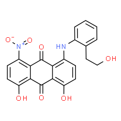 1,8-dihydroxy-4-{[2-(2-hydroxyethyl)phenyl]amino}-5-nitroanthracene-9,10-dione Structure