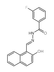 2-hydroxy-1-naphthylaldehyde 3-fluorobenzoylhydrazone Structure
