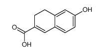 6-hydroxy-3,4-dihydronaphthalene-2-carboxylic acid structure