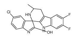 (3R,3'S)-5-chloro-6',7'-difluoro-3'-methylspiro[1H-indole-3,1'-2,3,4,9-tetrahydropyrido[3,4-b]indole]-2-one结构式